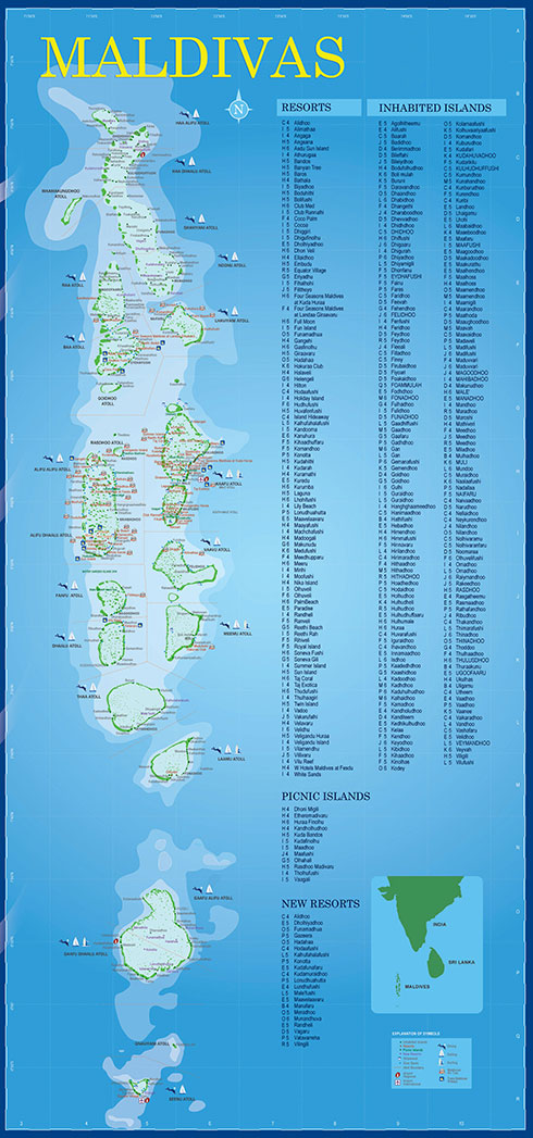mapa maldivas